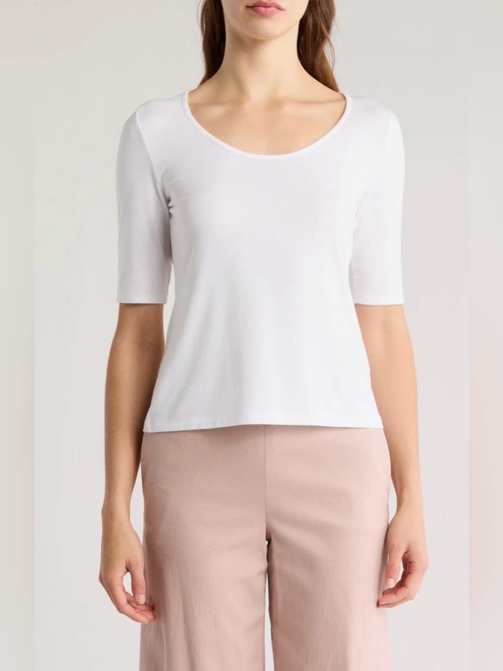 BNWT Vince Scoop Neck Elbow Sleeve T- Shirt size L